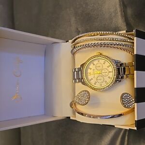Jessica Carlyle Watch And Bracelet Set